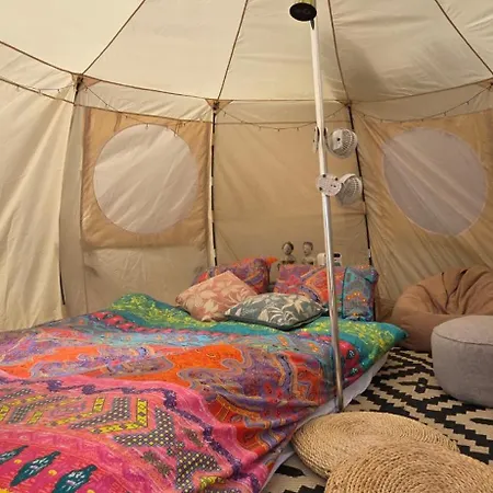 Romantic Glamping Bell Tent With Private Unique Bathroom Glamping