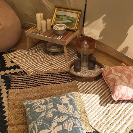Luxury tent Romantic Glamping Bell Tent With Private Unique Bathroom